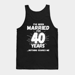 Married 40 Years 40Th Wedding Anniversary Tank Top